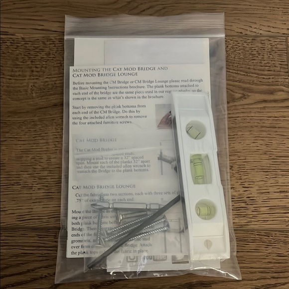 NWT Cat Mod Bridge Wall-Mounted Cat Hammock - Unfinished Wood - Picture 3 of 10